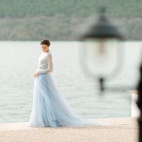 Blue wedding dress by Anna Skoblikova