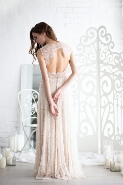 Trapeze Silhouette Wedding Dress by Anna Skoblikova