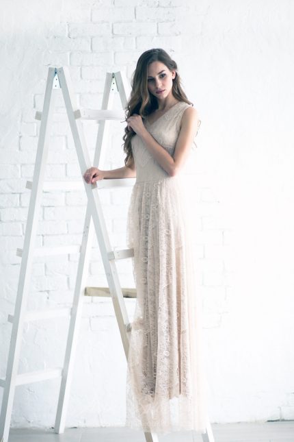 Trapeze Silhouette Wedding Dress by Anna Skoblikova