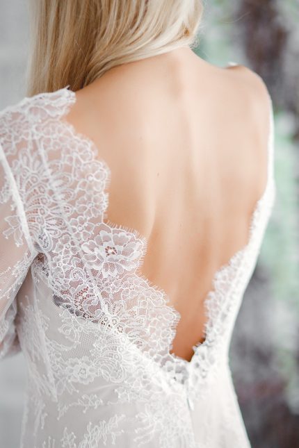 French lace wedding dress by Anna Skoblikova