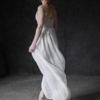 Ivory Silk Wedding Dress