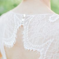 Summer wedding dress notched back by Anna Skoblikova