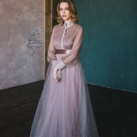Dusty rose vintage wedding set with the silk blouse \ 0130 \ Anna Skoblikova | Photo 7
