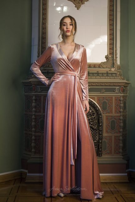 Paola - An Enticing Mix of Elegance and Luxury - Anna Skoblikova (Mother of the bride dress, Sheath wedding dress, Sexy bridesmaid dress, Colored wedding dress, Velvet prom dress, Non traditional wedding dress, Alternative wedding dress, Wrap Multiway bridesmaid dress boho wedding dress wedding party dress)