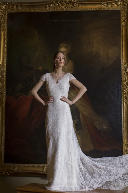 Euphoria - Fit and flare wedding dress \ Cap sleeve wedding dress