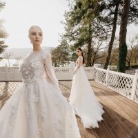 Long sleeve wedding dress - Enigma with Hand Embroidery