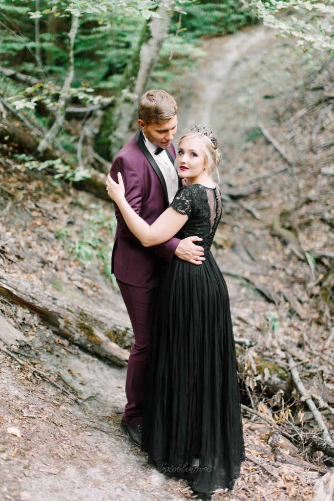 Black wedding Dress