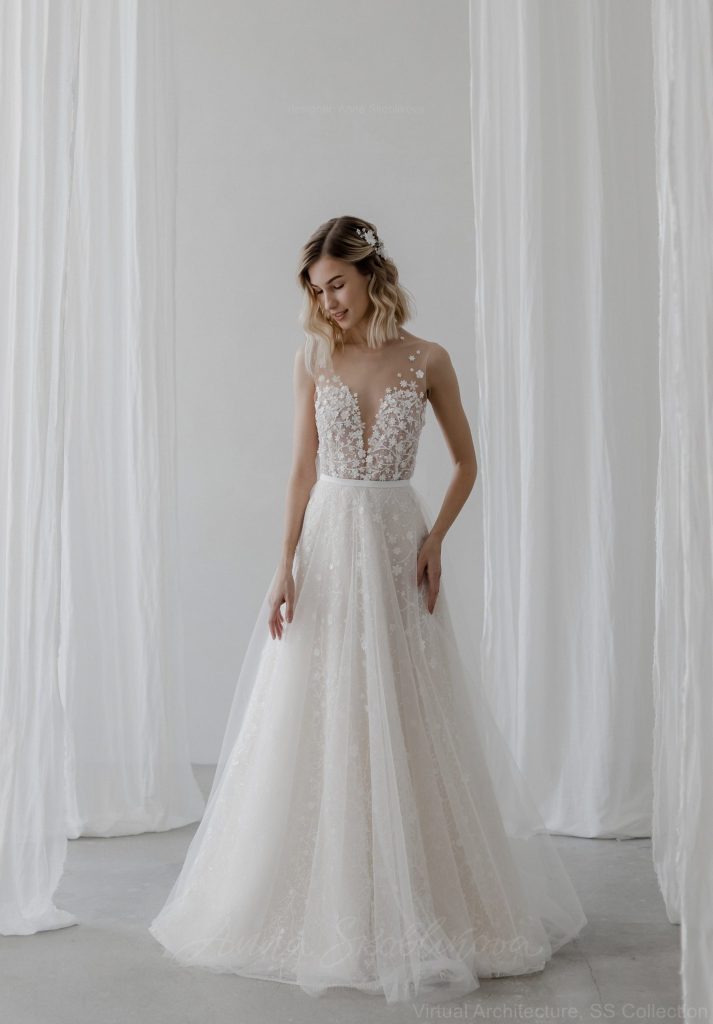 Seethrough wedding dress  Anna Skoblikova  0219 | Photo 4